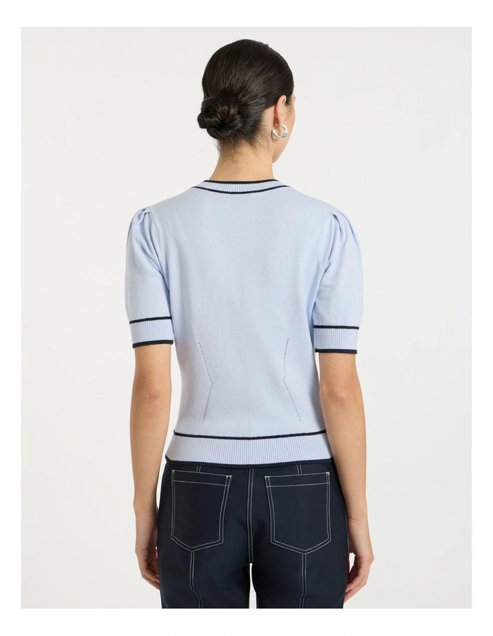 Act One Cotton Cashmere Knit in Arctic Blue image 5