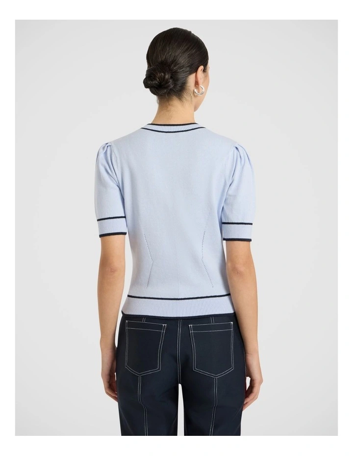 Act One Cotton Cashmere Knit in Arctic Blue image 5