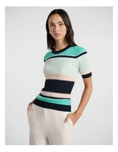 Eternal Dreaming Stripe Knit in Green Stripe