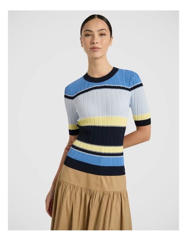 Eternal Dreaming Stripe Knit in Blue Stripe image 2