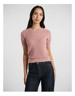 Verona Textured Knit in Rosewood