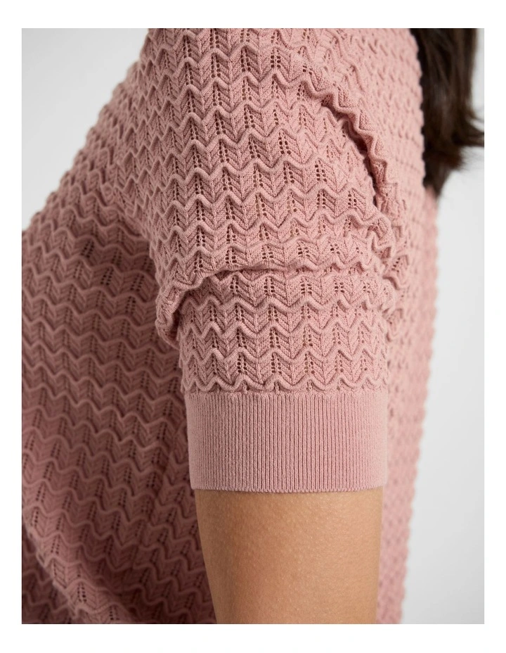 Verona Textured Knit in Rosewood image 4