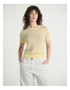 History Contrast Knit in Yellow Multi