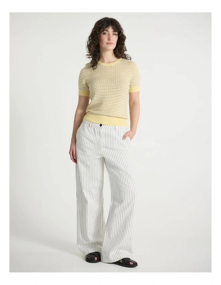 History Contrast Knit in Yellow Multi image 2