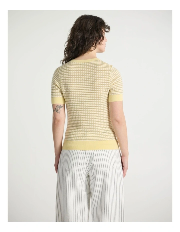 History Contrast Knit in Yellow Multi image 3