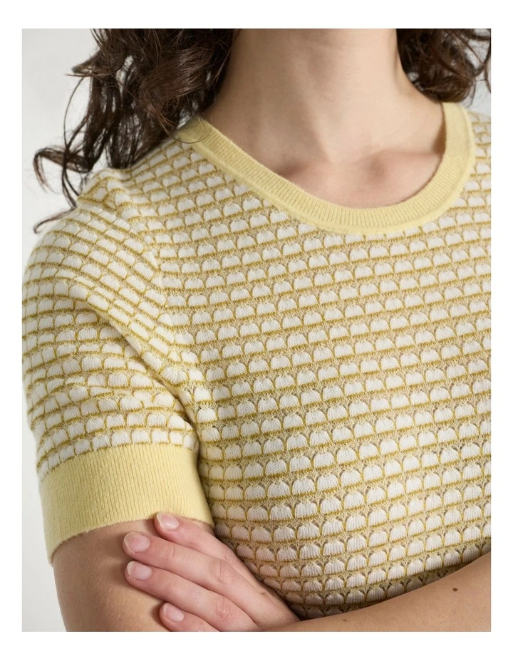 History Contrast Knit in Yellow Multi image 4