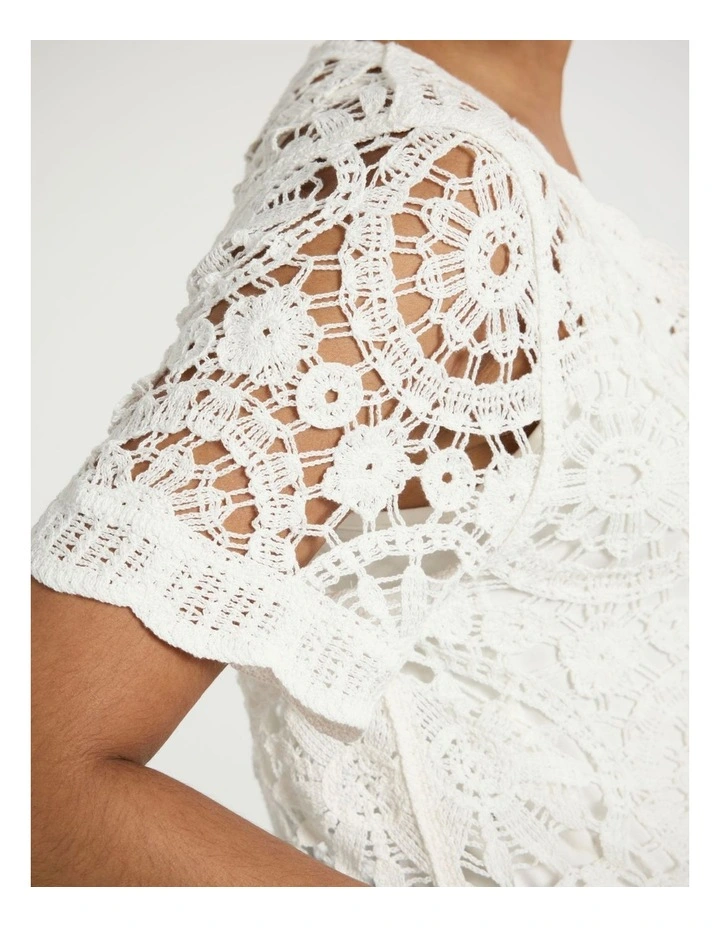 Cyprus Crochet Top in Ivory image 4