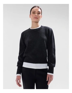Morissette Merino Knit in Charcoal Melange