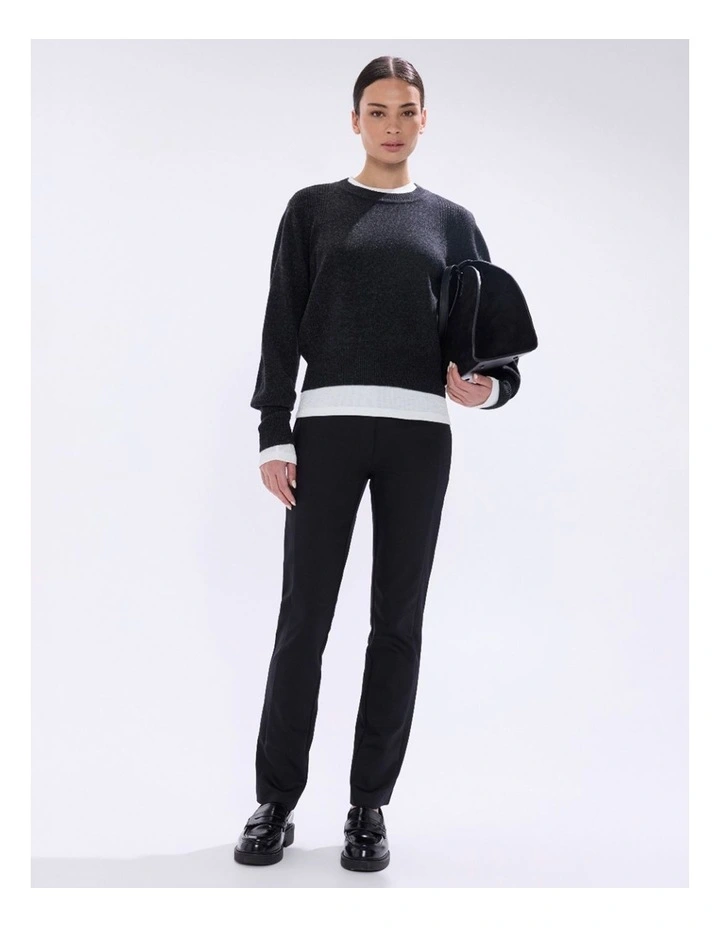 Morissette Merino Knit in Charcoal Melange image 1