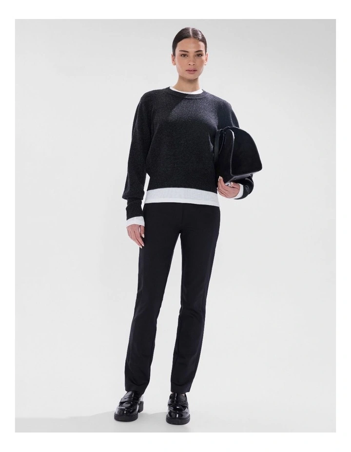 Morissette Merino Knit in Charcoal Melange image 2