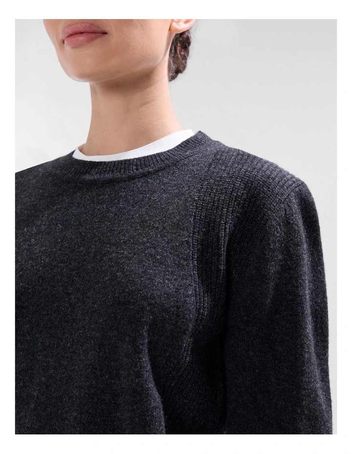 Morissette Merino Knit in Charcoal Melange image 4