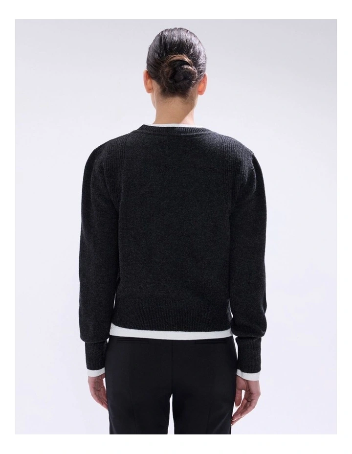 Morissette Merino Knit in Charcoal Melange image 4