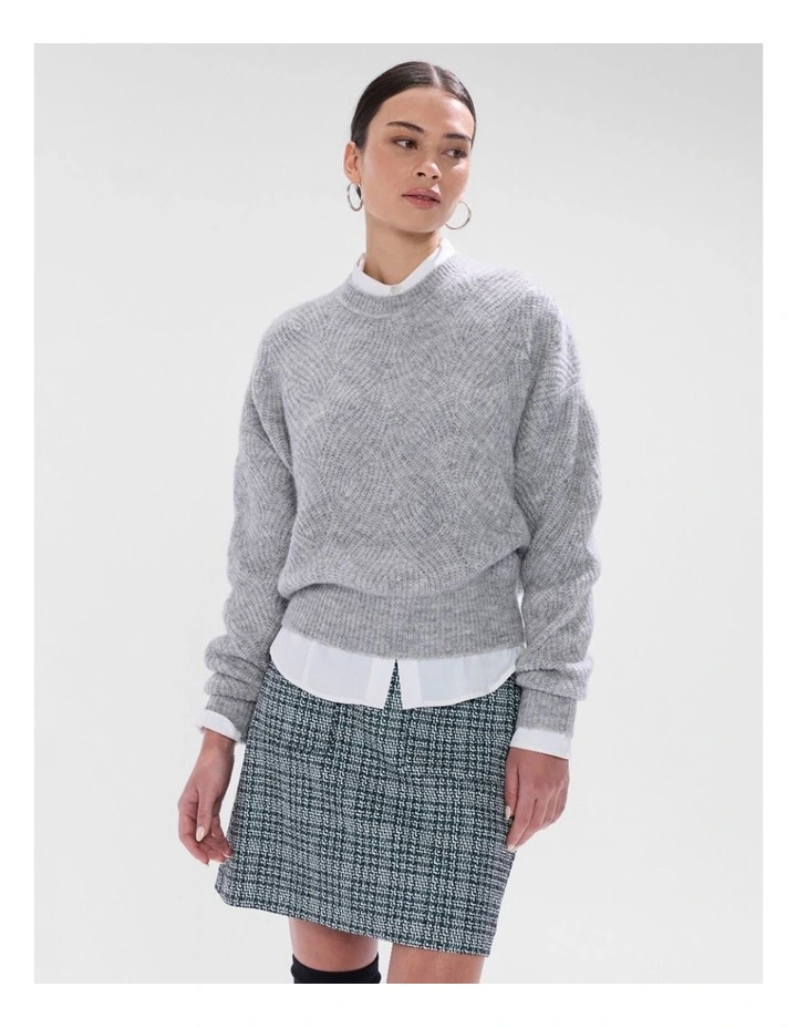 Runaway Knit in Grey Melange image 1