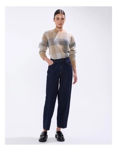 Spirit Plaid Knit in Camel Multi