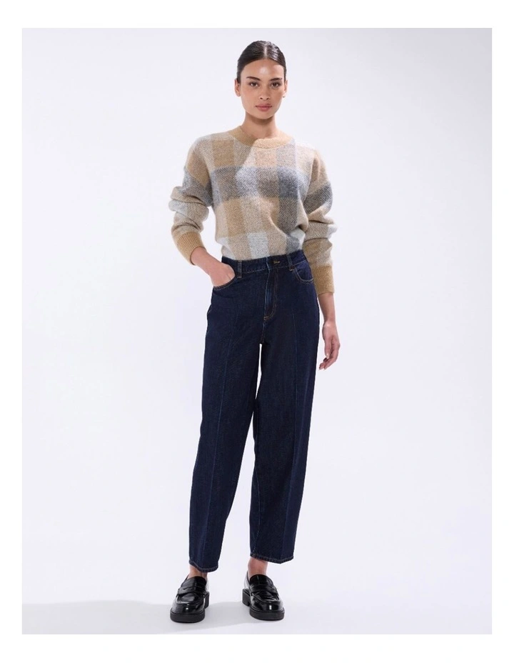Spirit Plaid Knit in Camel Multi image 1
