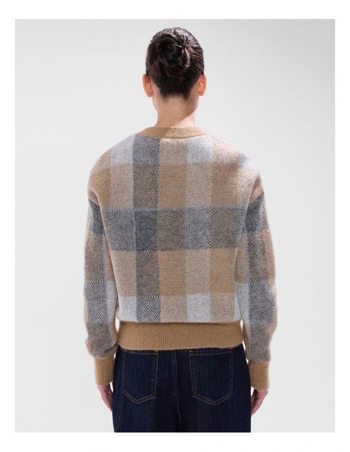 Spirit Plaid Knit in Camel Multi image 3