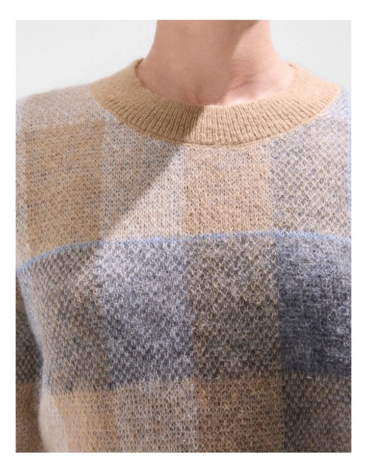 Spirit Plaid Knit in Camel Multi image 4