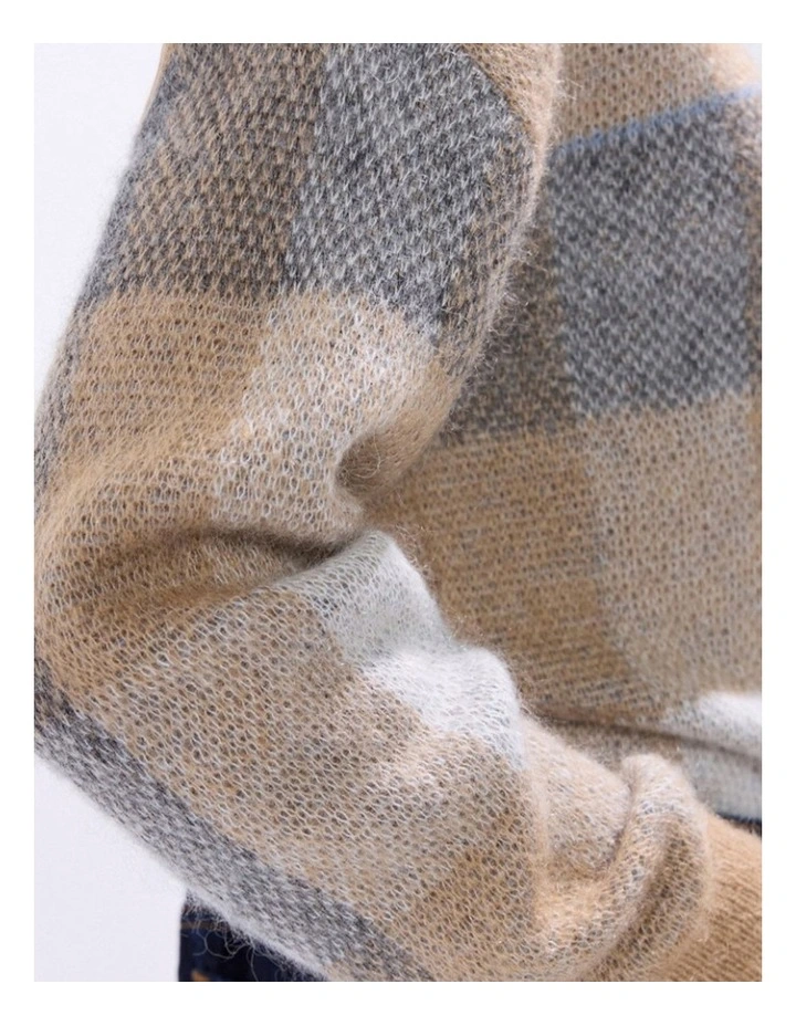 Spirit Plaid Knit in Camel Multi image 4