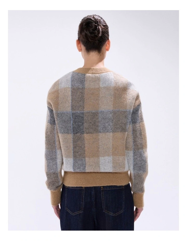 Spirit Plaid Knit in Camel Multi image 5