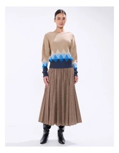 Here I Am Knit in Camel Multi