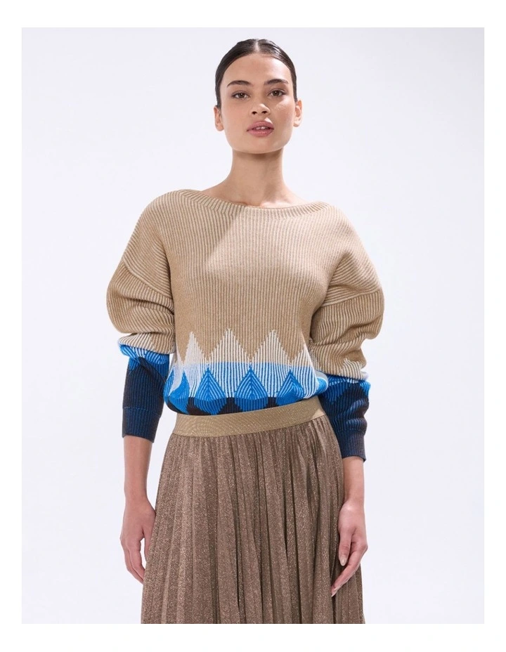Here I Am Knit in Camel Multi image 2