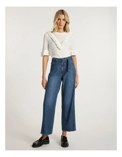 Olsen Ruffle Knit in Ivory