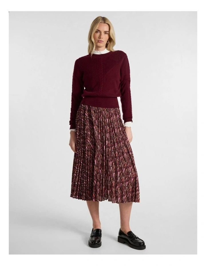 Maddie Merino Knit in Ruby Port image 2