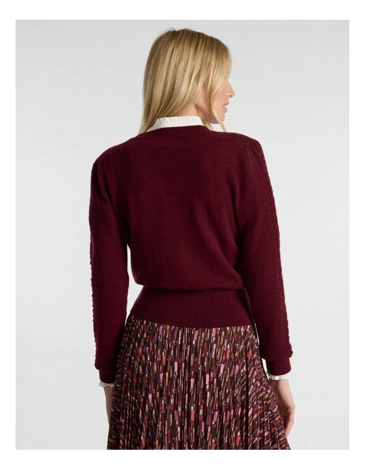 Maddie Merino Knit in Ruby Port image 3