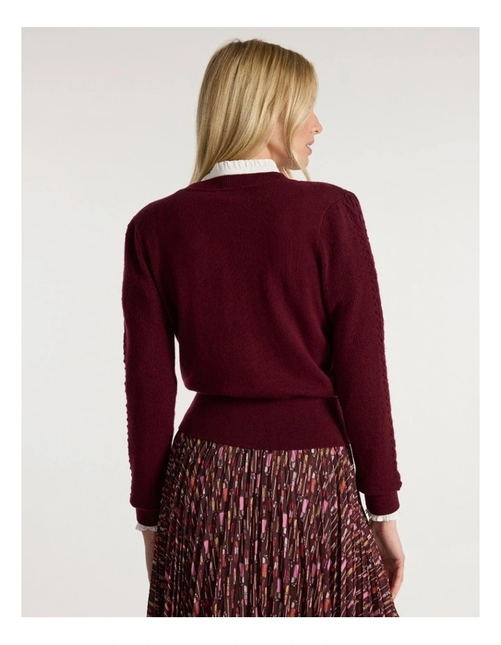 Maddie Merino Knit in Ruby Port image 3