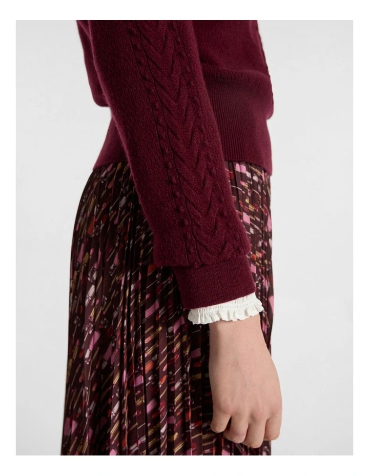 Maddie Merino Knit in Ruby Port image 4