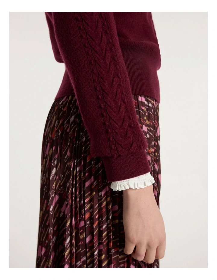 Maddie Merino Knit in Ruby Port image 4