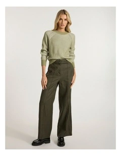 Danon Contrast Knit in Ivory/Khaki