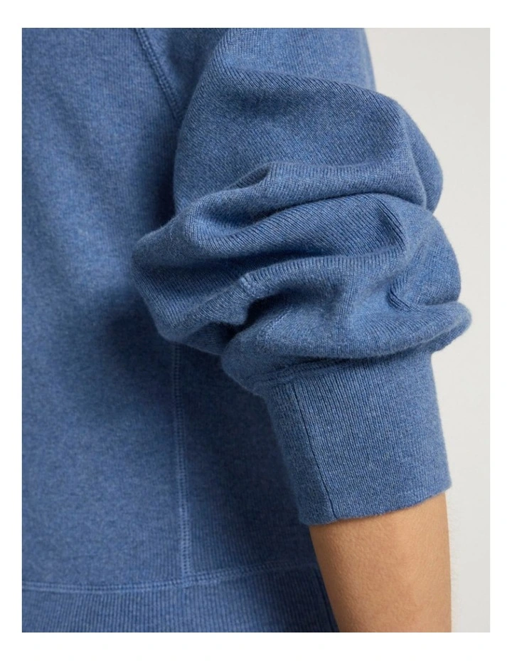 Sammie Cotton Cashmere Knit in Denim Blue image 3