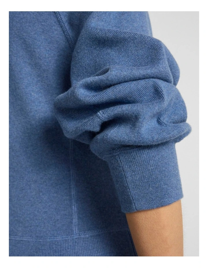 Sammie Cotton Cashmere Knit in Denim Blue image 4