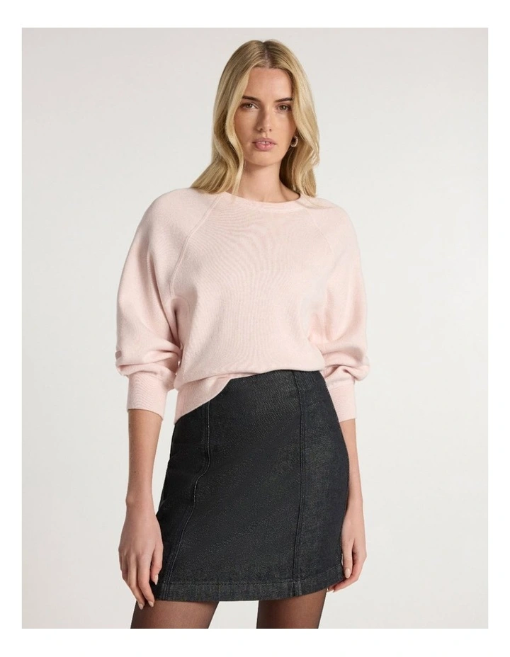 Sammie Cotton Cashmere Knit in Pink Orchid image 2