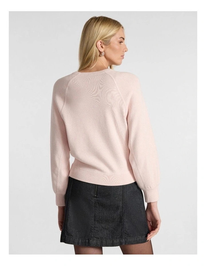 Sammie Cotton Cashmere Knit in Pink Orchid image 3