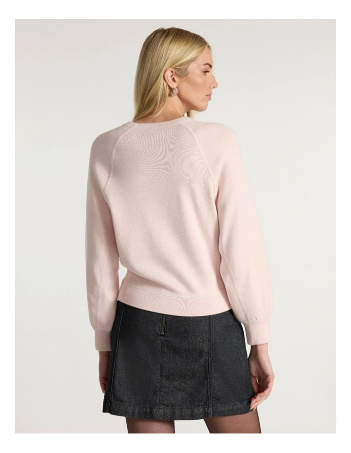 Sammie Cotton Cashmere Knit in Pink Orchid image 4