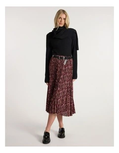 Tina Pussy Bow Knit in Black
