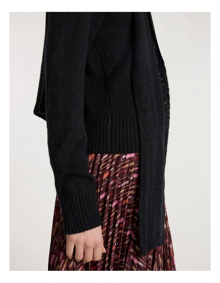 Tina Pussy Bow Knit in Black image 4