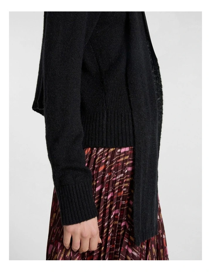Tina Pussy Bow Knit in Black image 5