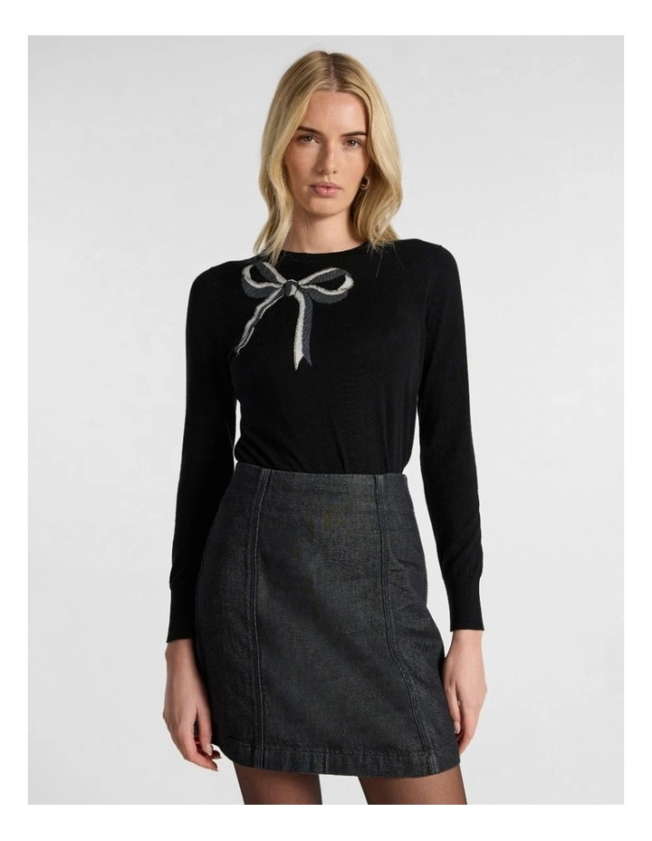 Off We Bow Csc Knit in Black image 1