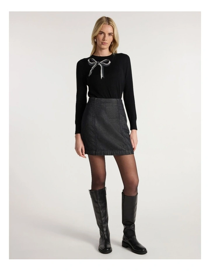 Off We Bow Csc Knit in Black image 1