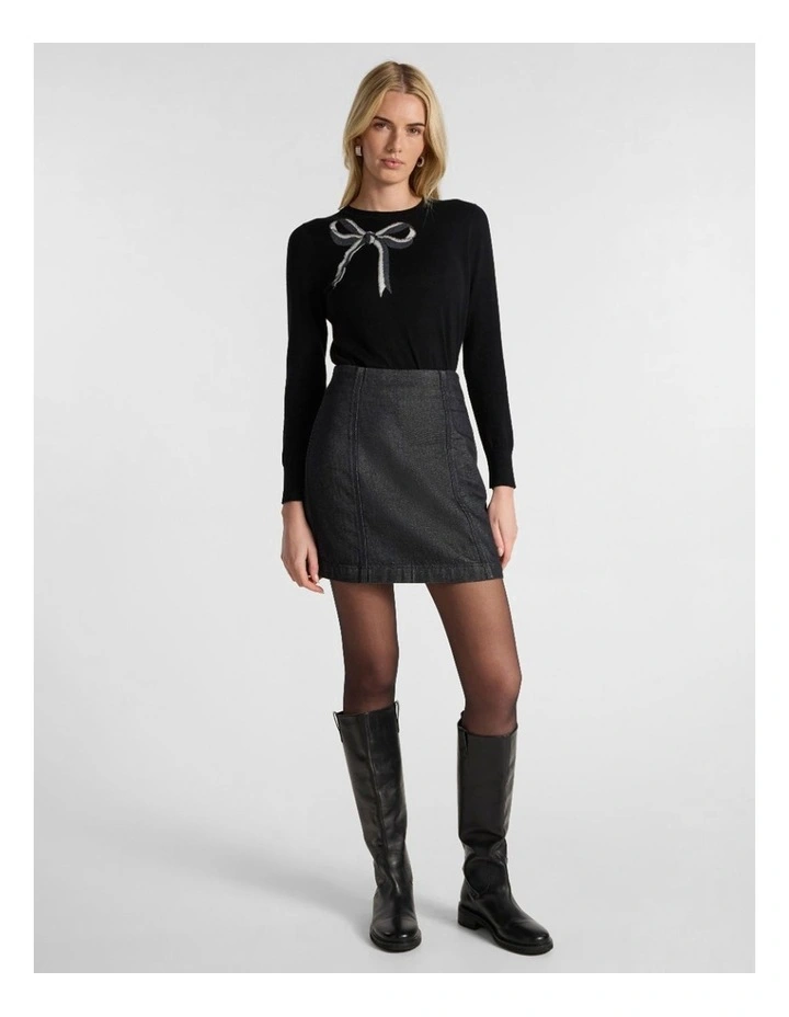 Off We Bow Csc Knit in Black image 2