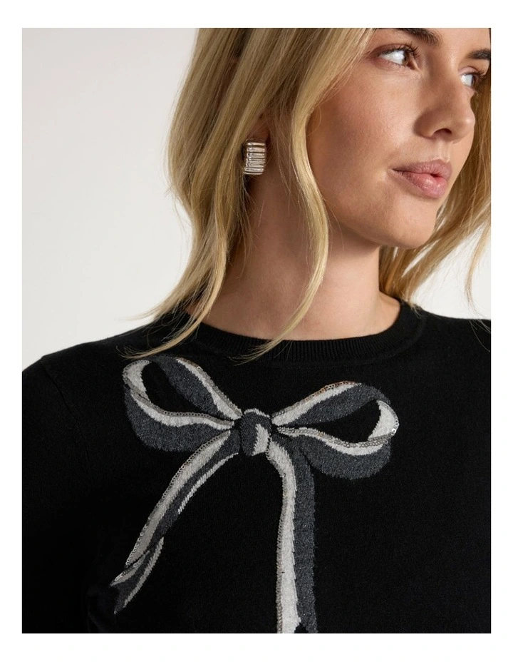 Off We Bow Csc Knit in Black image 3
