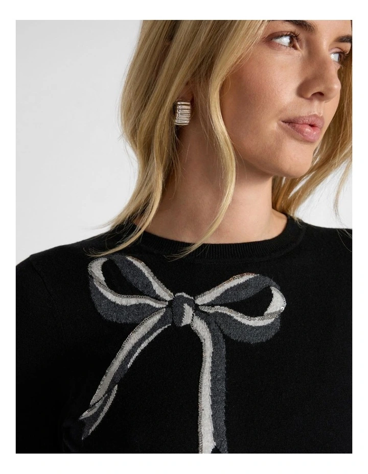 Off We Bow Csc Knit in Black image 4