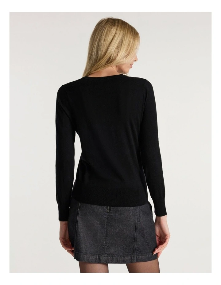 Off We Bow Csc Knit in Black image 4
