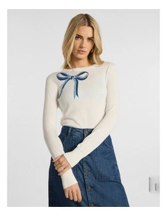 Off We Bow Csc Knit in Ivory