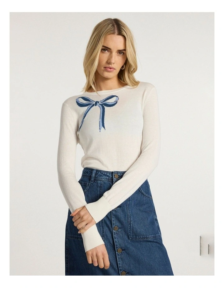 Off We Bow Csc Knit in Ivory image 2