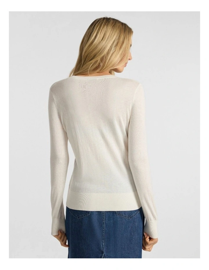 Off We Bow Csc Knit in Ivory image 3
