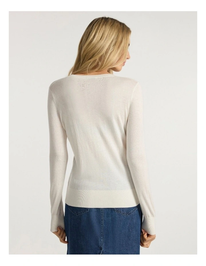 Off We Bow Csc Knit in Ivory image 4